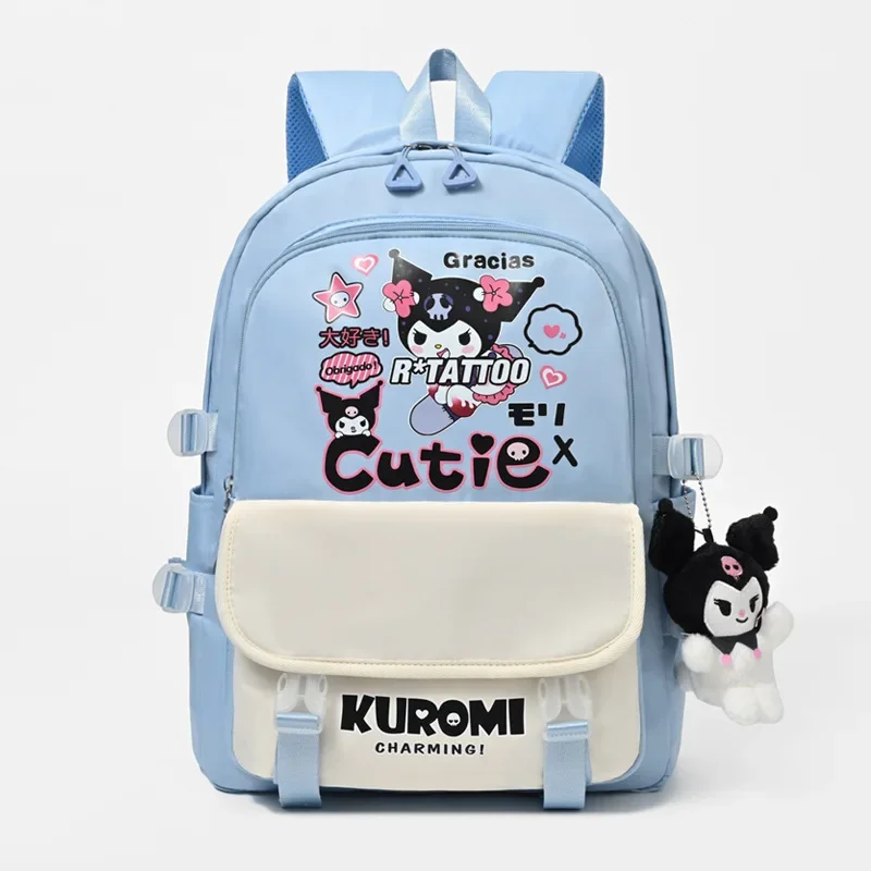 حقيبة ظهر للأطفال من كورومي حقيبة مدرسية للبنات كارتونية لطيفة جديدة قابلة للتنفس ومقاومة للماء بسعة كبيرة من قماش أكسفورد