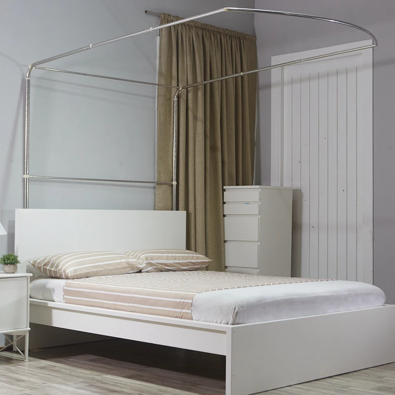 

Stainl Steel U-aped Retractable Stand Single S Class a Mosquito Net Bed Curtain Pole Accories Floor Mounted Home H...