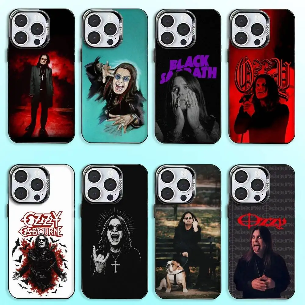 

Rock Singer Ozzy Osbourne Phone Case For iPhone17,16,15,14,13,12,11 Plus,Pro Max Colored Silver Plated Inside Cover