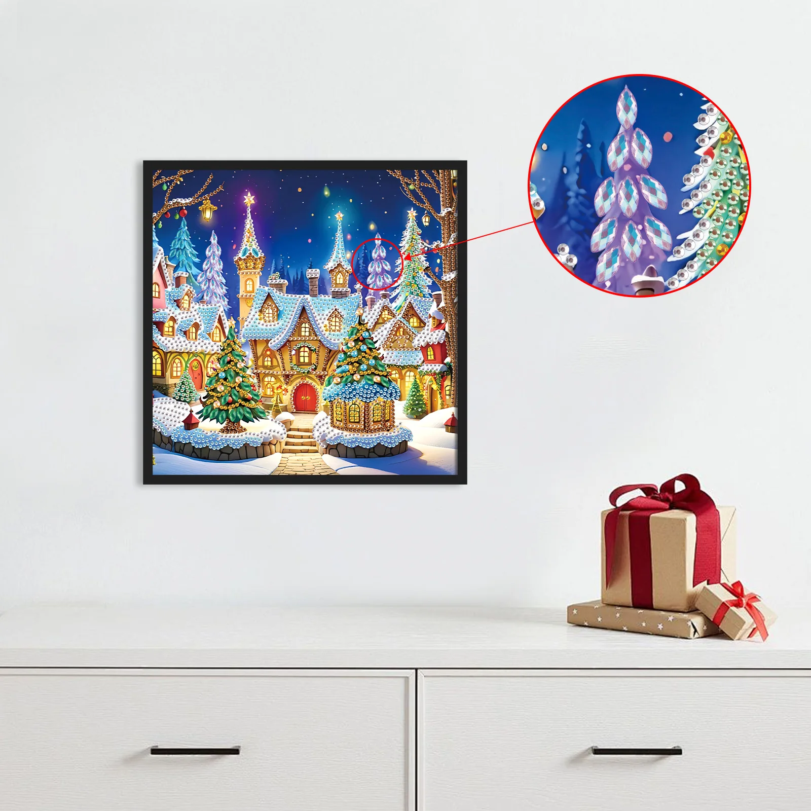Diamond Art Painting Kits for Adults,DIY Beautiful house Special Shaped Crystal Diamond Kits for Beginner for Home Wall Decorate