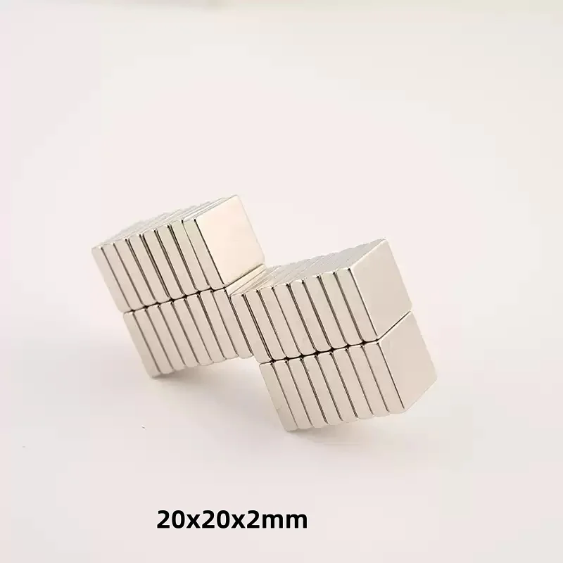 Aimant de recherche carré 20x20x2/3mm, aimants puissants 20mmx20mmx2mm 20x20x3 pour réfrigérateurs domestiques, bureaux, bricolage 20*20*2