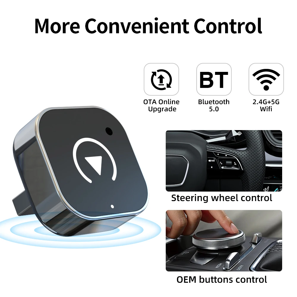 

2 in 1 Wireless CarPlay Adapter Android Auto AI Smart Box Car Intelligent Systems Dongle Auto Connect Wireless CarPlay Adapters
