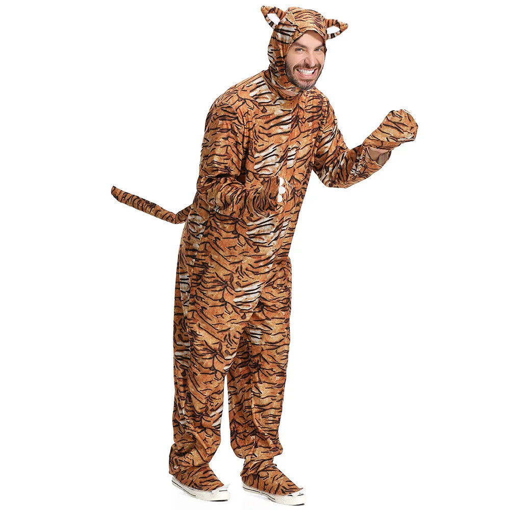 

Cartoon Character tiger Cosplay Pretty brown tiger Costume adult Carnival Party animals halloween