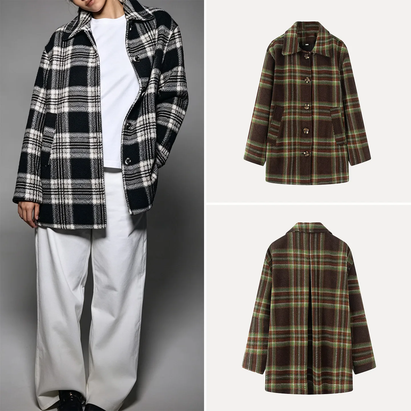 Women's Fashionable Oversized Coat Collar Jacket 2026 Summer Collection Personality Styling Trend Medium Length Outerwear