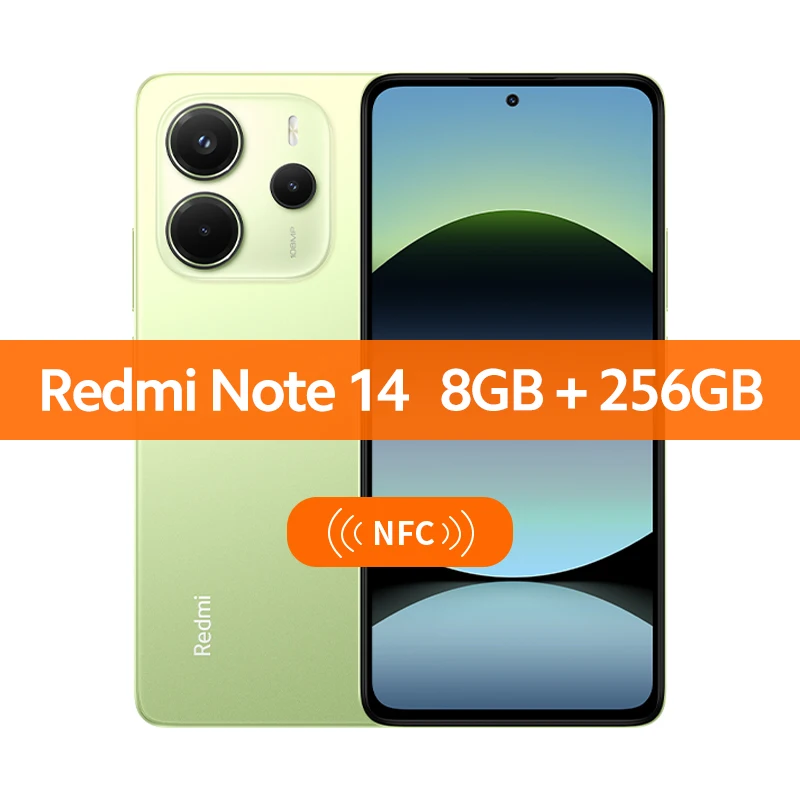 【World Premiere】Global Version Xiaomi Redmi Note 14 MediaTek Helio G99-Ultra 108MP AI 5500mAh 6.67" AMOLED 120Hz Display IP54