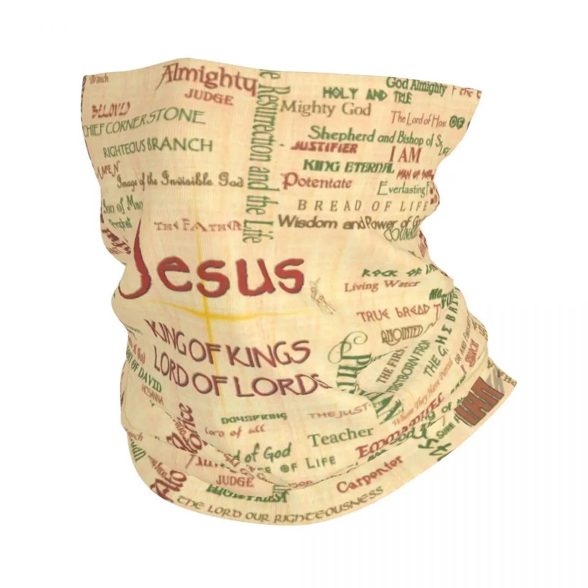 Custom Jesus Biblical References Winter Headband Neck Warmer Tube Scarf Religious Christian Divine Mercy Face Bandana Gaiter