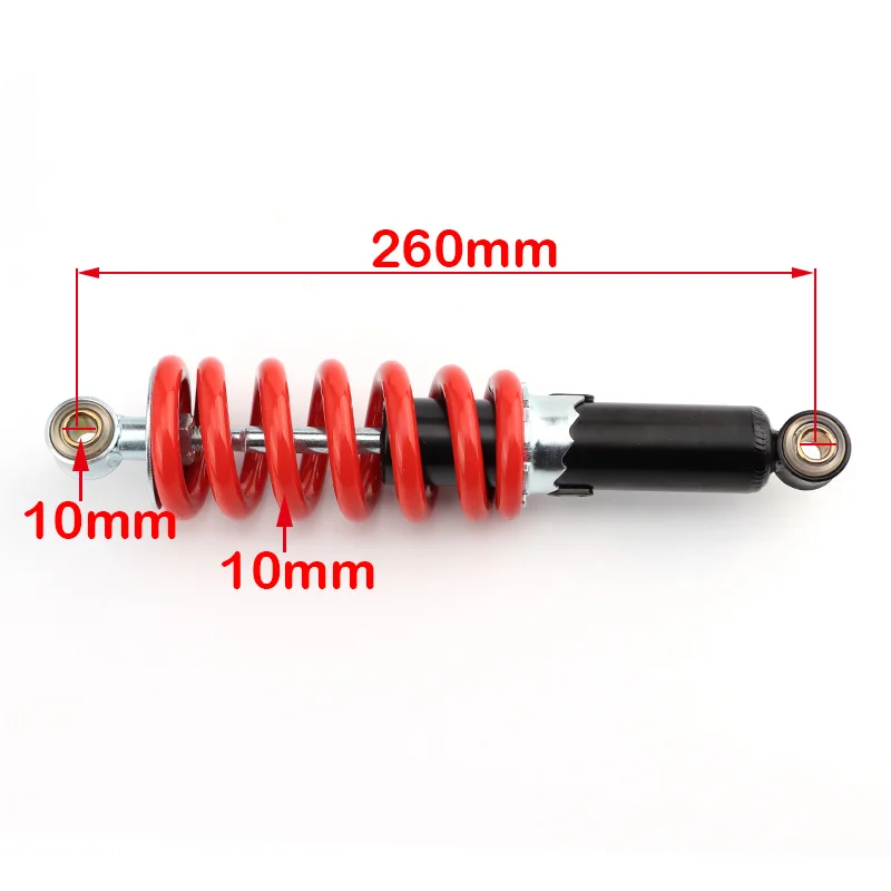 

260mm Motorcycle Rear Shock Absorber Suspension 10mm Spring Damper For 50-150cc Scooter ATV Go Kart Buggy Pit Dirt Bike