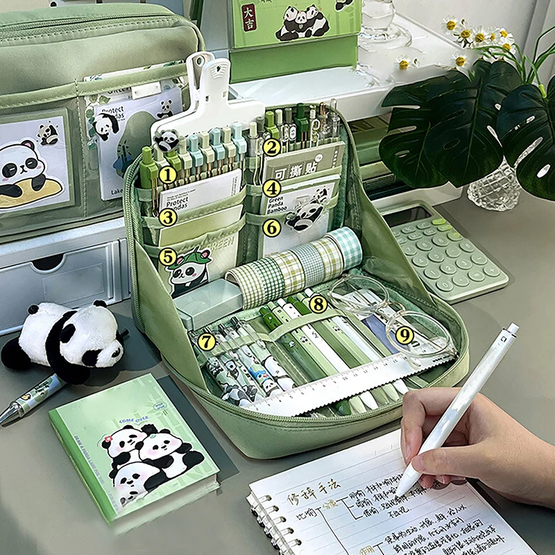 Grande Capacidade Lápis Case, 12 Camadas, Canvas Pen Bag, MultiFunction, papelaria portátil de armazenamento, Material Escolar Estudante
