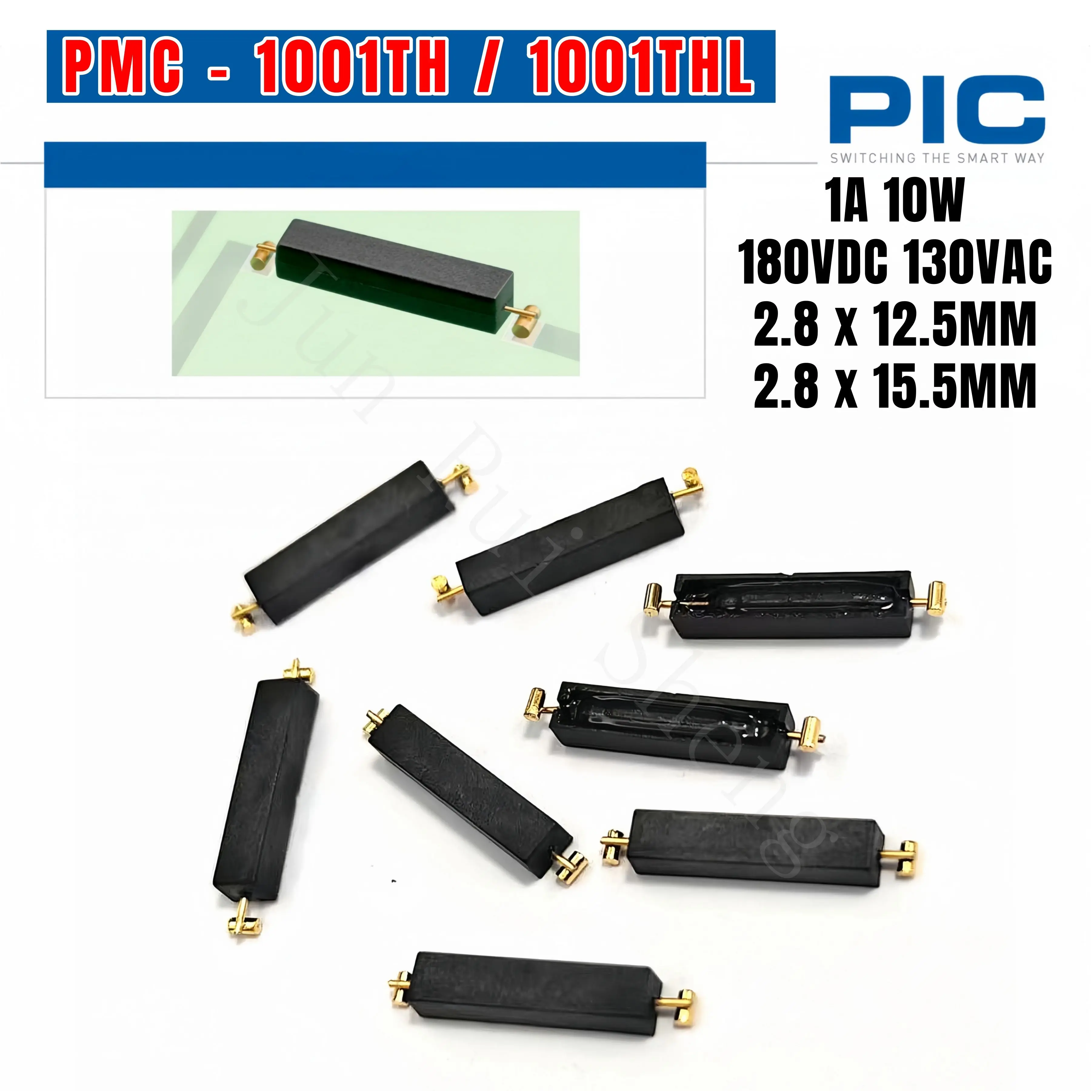 10PCS Original PIC Plastic SMD Reed Contact Switch Normally Open N/O 10MM 12.5MM 14.2MM 15.5MM Magnetic Control inductive Sensor