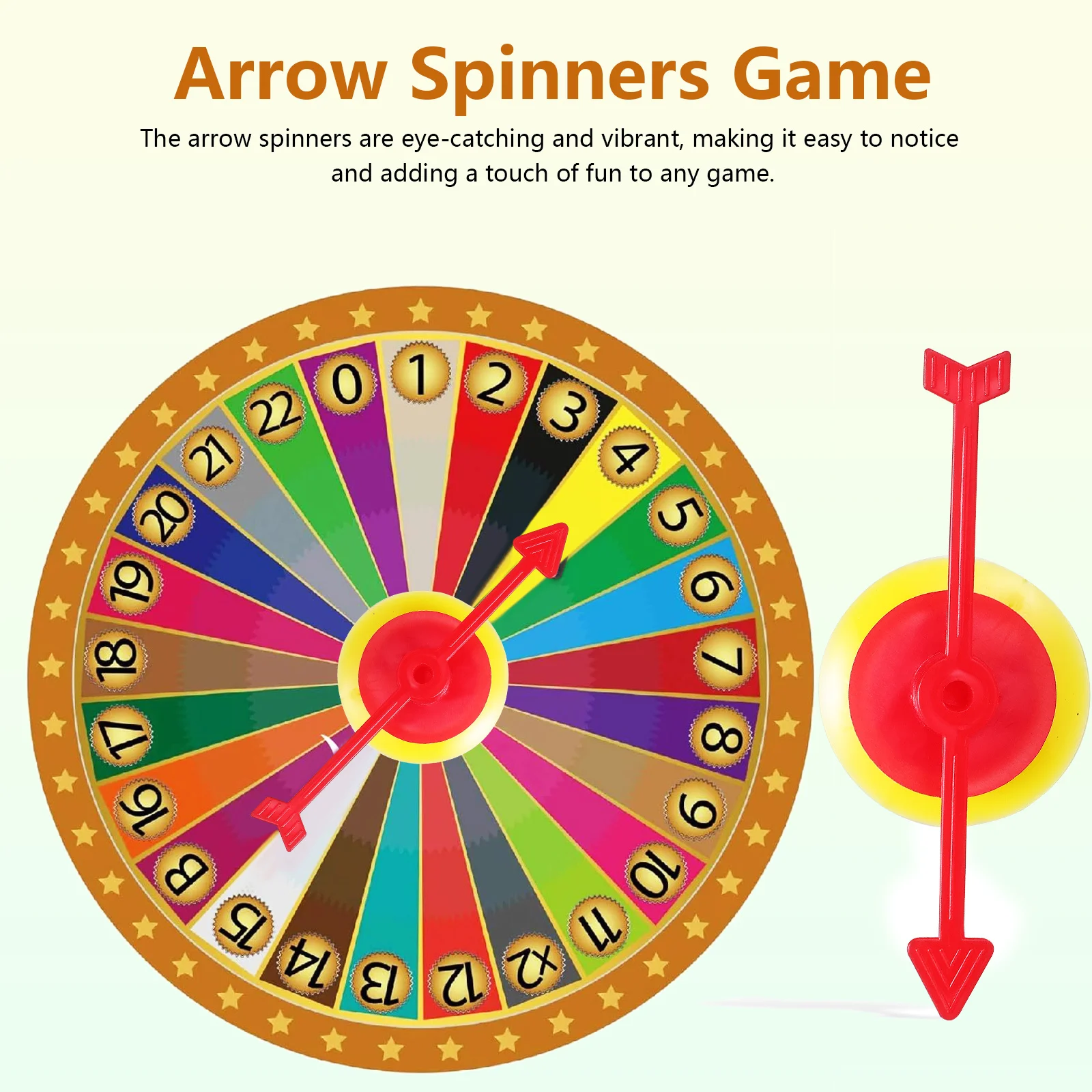 

25Pcs Game Arrow Bright Plastic Arrows Suction Cup Rotating Pointer Board Games Party Accessories Arrow