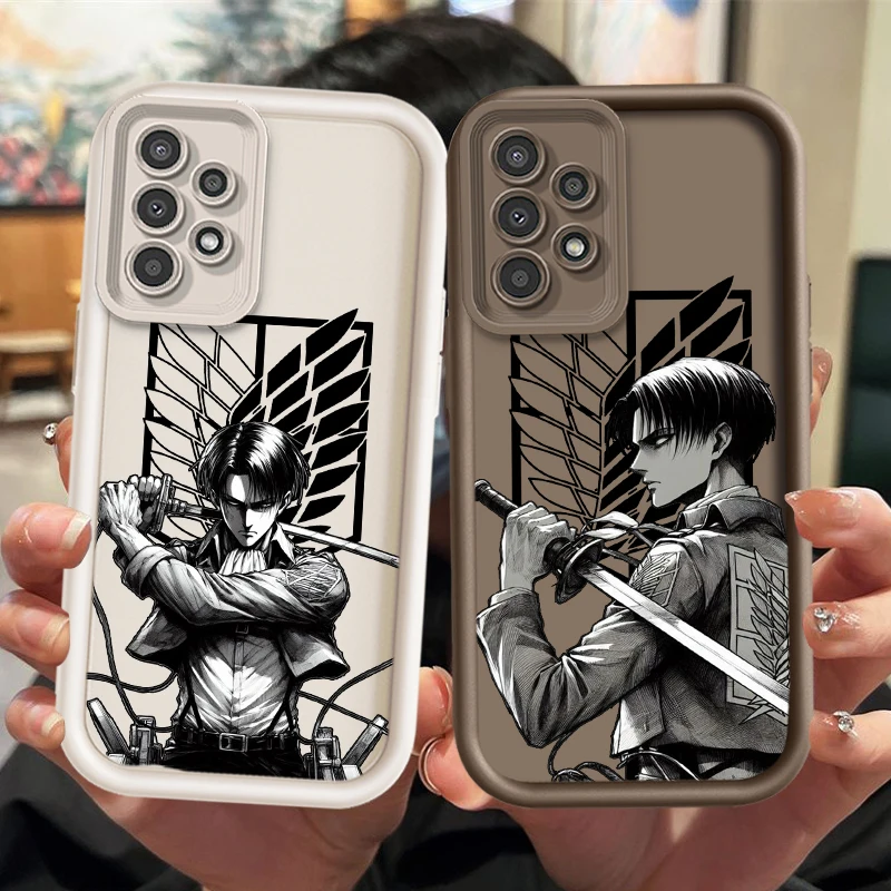 Attack On Titan Ackerman Anime For Samsung Galaxy A73 A71 A55 A53 A52 A51 A35 A33 A21S Soft Eye Ladder Phone Case 