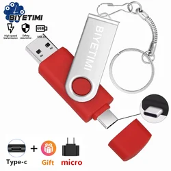 Biyetimi Usb type c flash drive 32gb pendrive 64gb OTG 128GB USB stick device Flash memory Type-c for PC phone gift