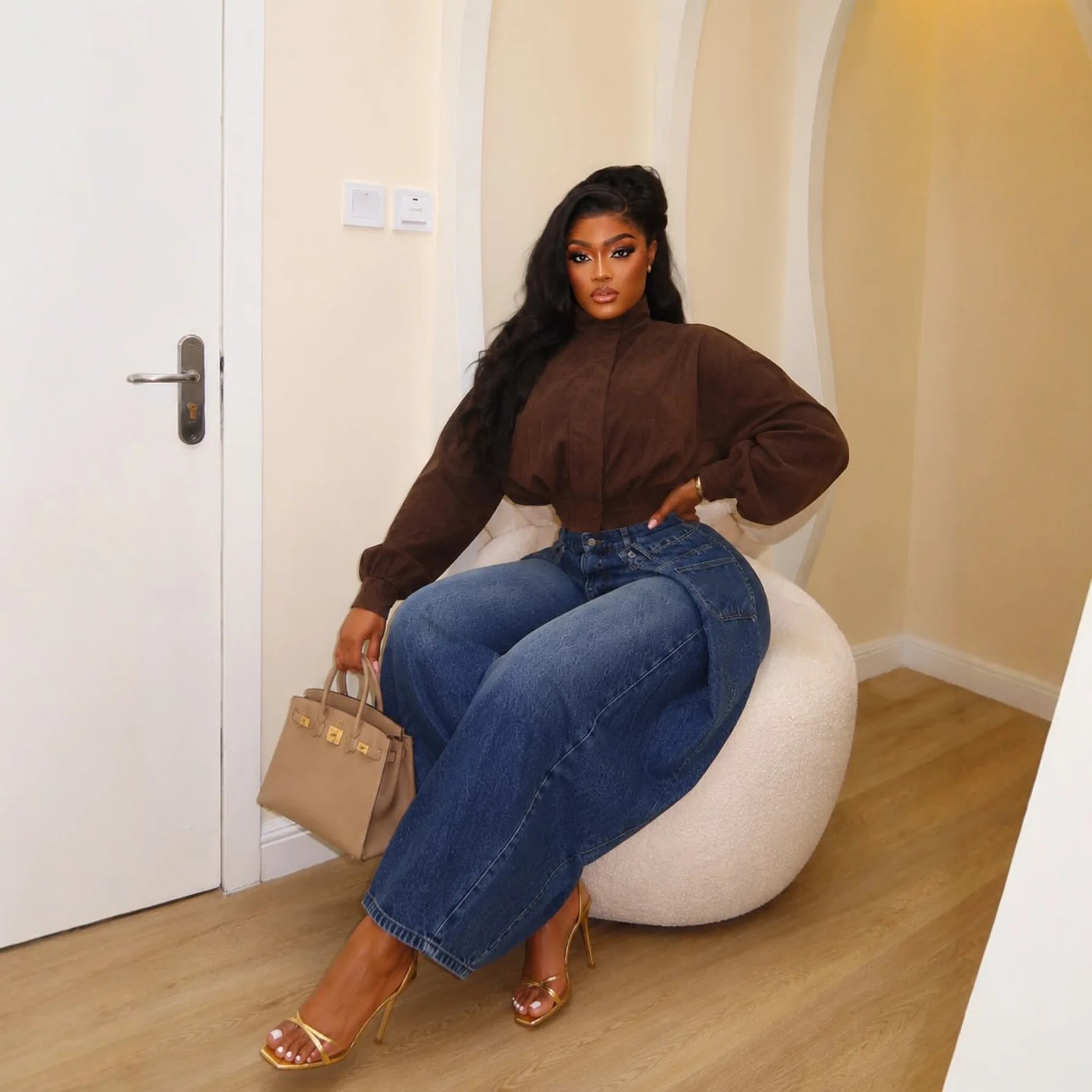 Women Denim Pant Jeans Vintage Wide Leg Long Pants Slim Fit High Waist Straight Trousers Y2k Streetwear Elegant Work Casual