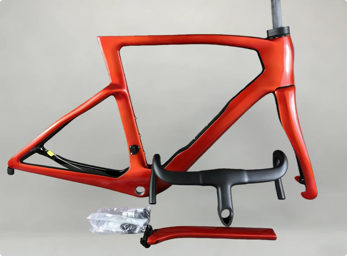 

F16 Disc Brake Carbon Frame red UD T1100 ultralight Carbon Road Complete Bike white