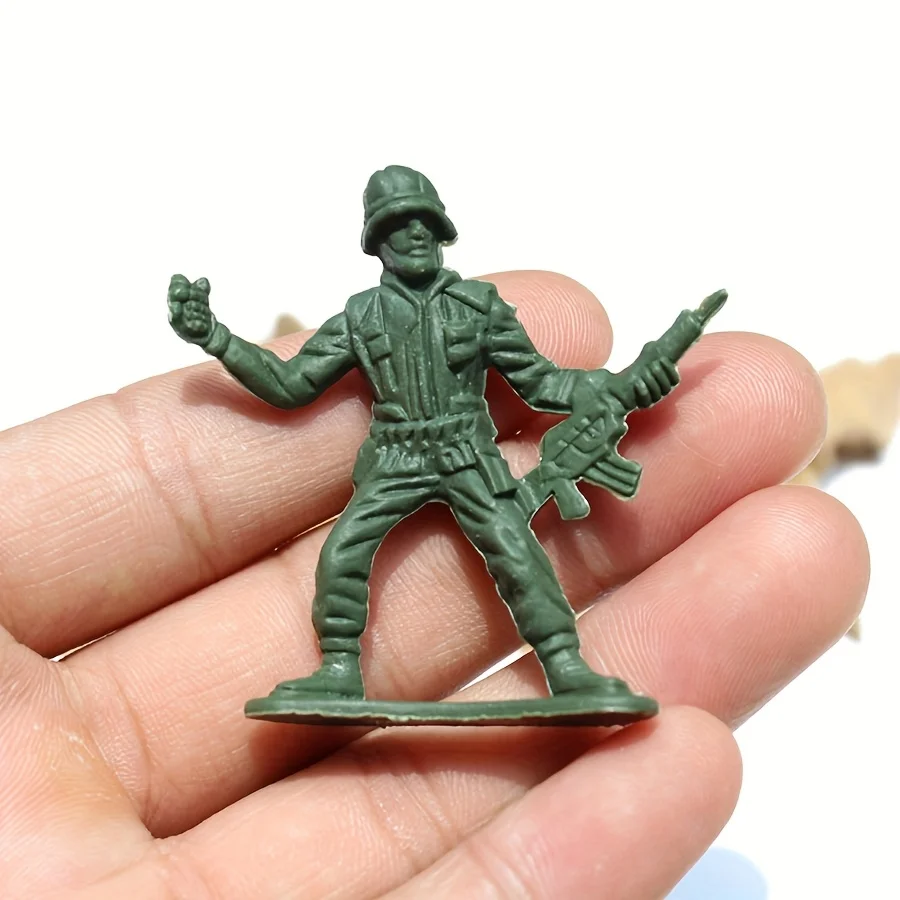 30/48 stücke Soldat Action-figuren Gelb Blau Grün für Sammeln Modell Szenen Militär Themen Party Decor Desktop Ornament JXB – Detail 6