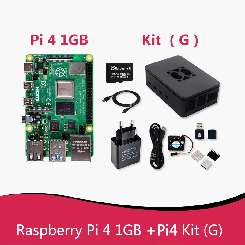 Raspberry Pi 4モデルB開発ボード,公式キット,4B,RAM, 1GB, 2GB, 4GB, 8GBコアCPU, 1.5GHz,Pi 3Bよりも3スピード