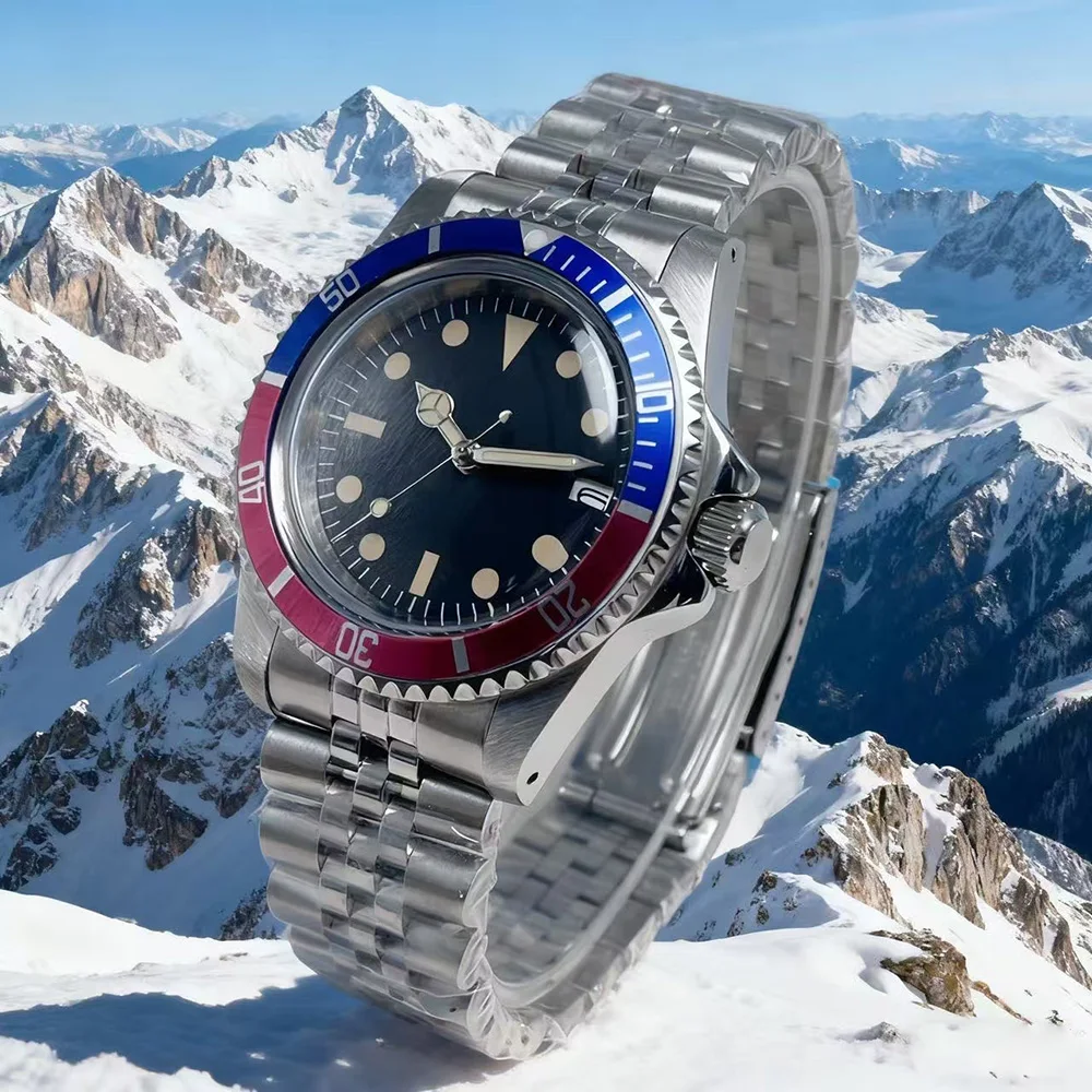 

39.5MM diving watch, men's automatic mechanical watch, 10Bar water-resistant stainless steel, Chinese NH35 movement watch