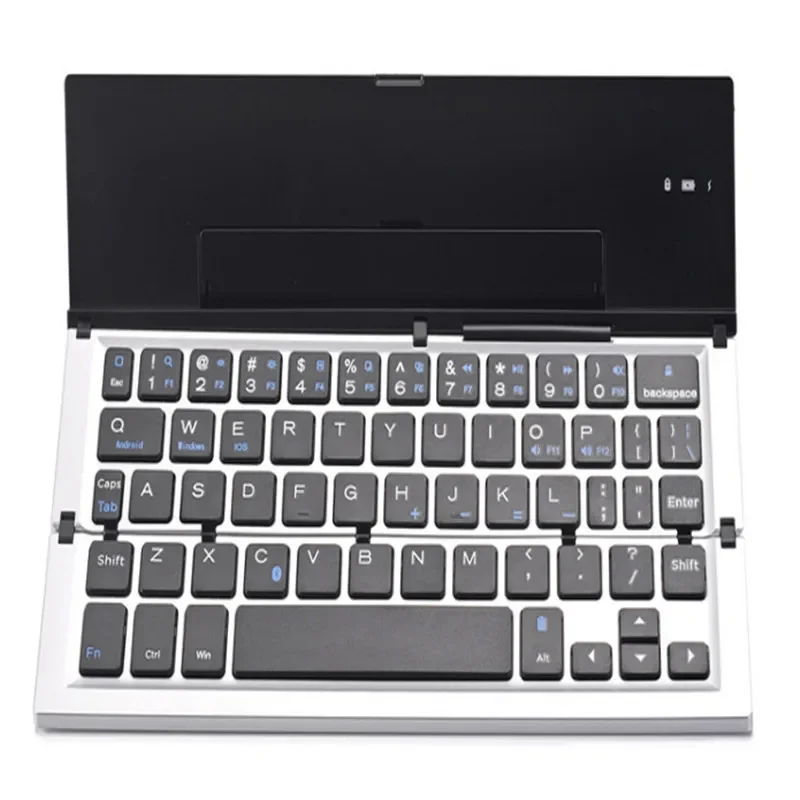 Aluminum alloy Bluetooth folding keyboard, mobile phone tablet computer wireless external keypad