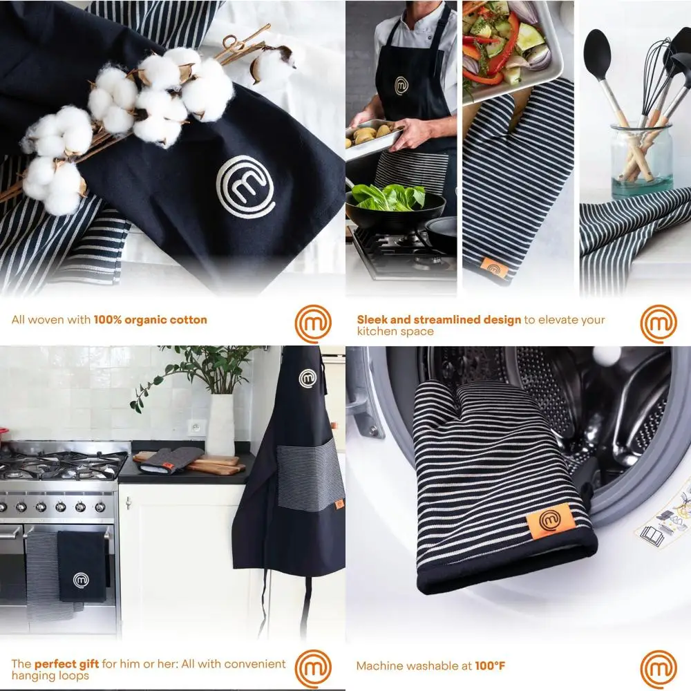 

Unisex Chef's Apron for Kitchen & BBQ Grilling, Ideal for Men and Women