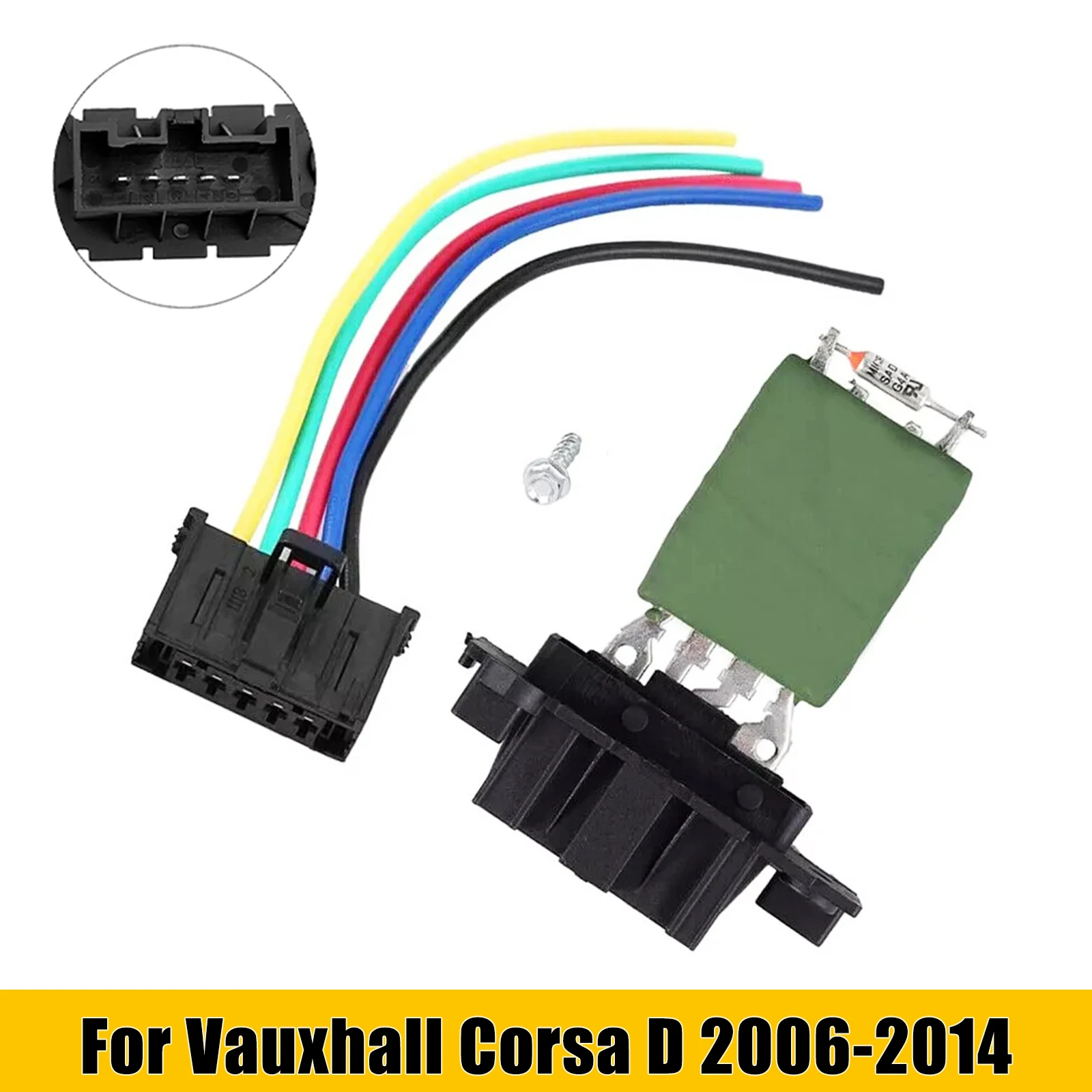 

HVAV Heater Fan Blower Motor Regulator Resistor For Vauxhall Opel Corsa D Mk3 2006-2024 Alfa Romeo Replacement 13248240 Van Bus