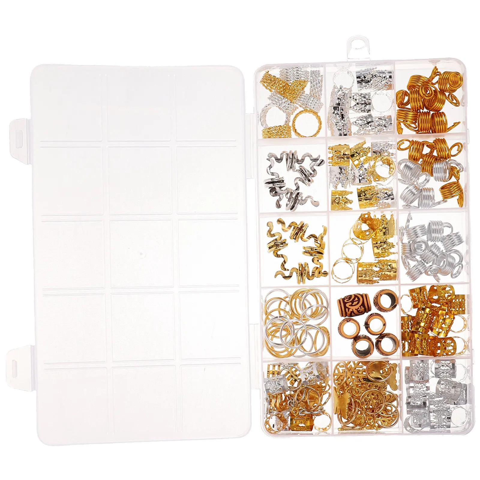 

146Pcs Metal Hair Jewelry for Braids Dreadlocks Accessories Small Size Easy Remove Hair Rings for Braiding Braid Accessories