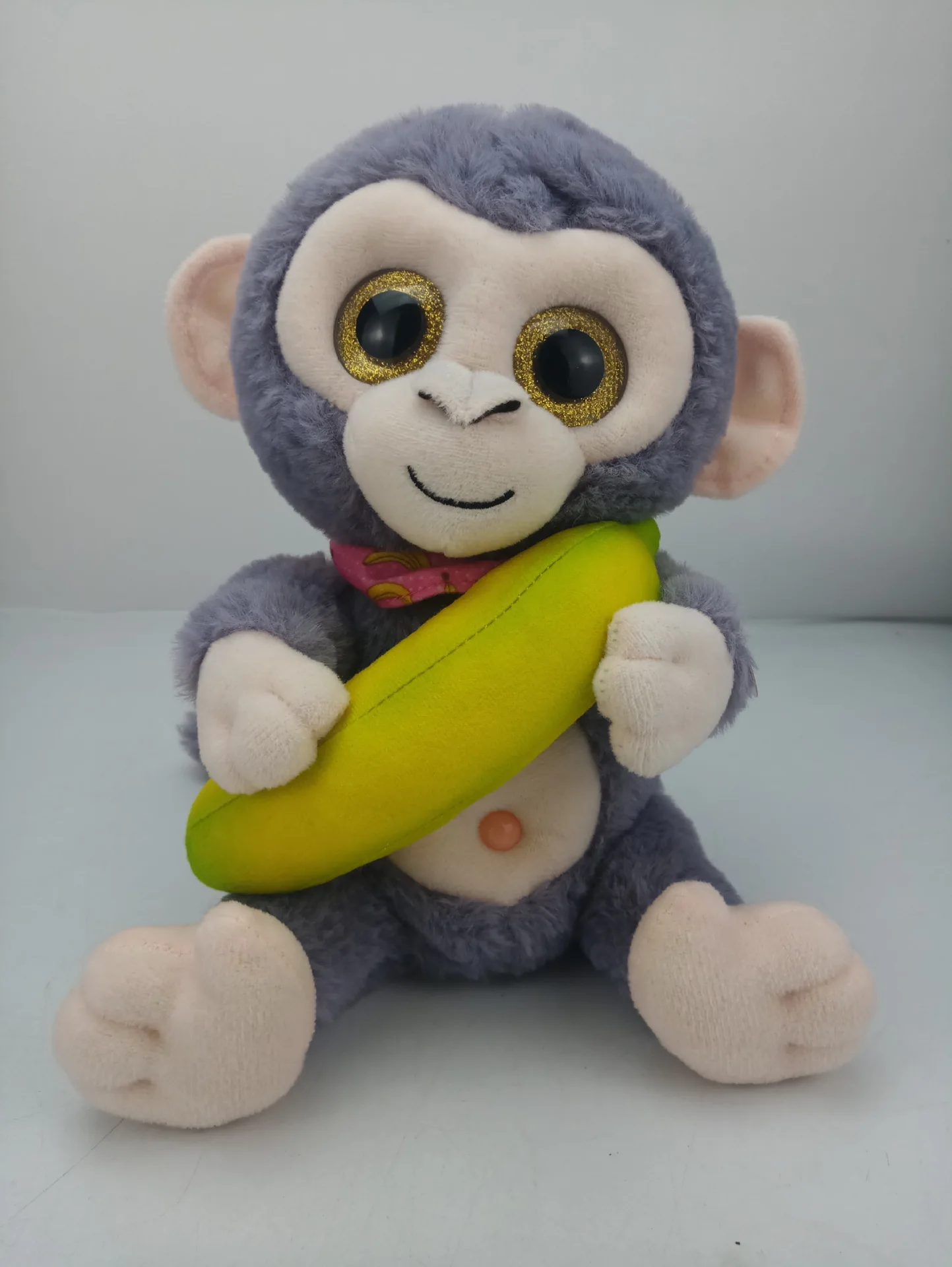 Mono de peluche electrónico, Robot interactivo, Animal parlante, Control de sonido, mascota con LED, ojos brillantes, lindo juguete divertido para niños, regalo