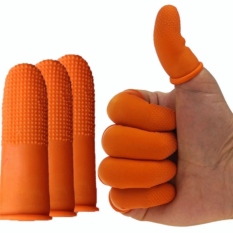 

500 Pcs Fingertips Finger Cover Natural Rubber Gloves Non-slip Latex Finger Cots Protector Gloves Disposable Nail Tool