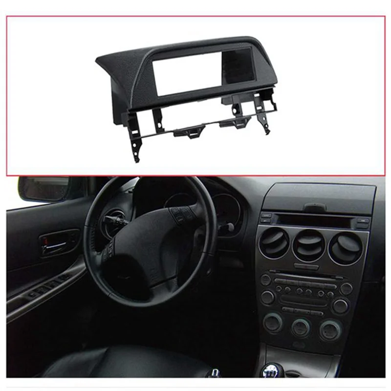 1 DIN Car Radio Fascia Mounted Kit for 6 Atenza 2002-2007 Stereo Dashboard Surrounded Panel Fitting Frame