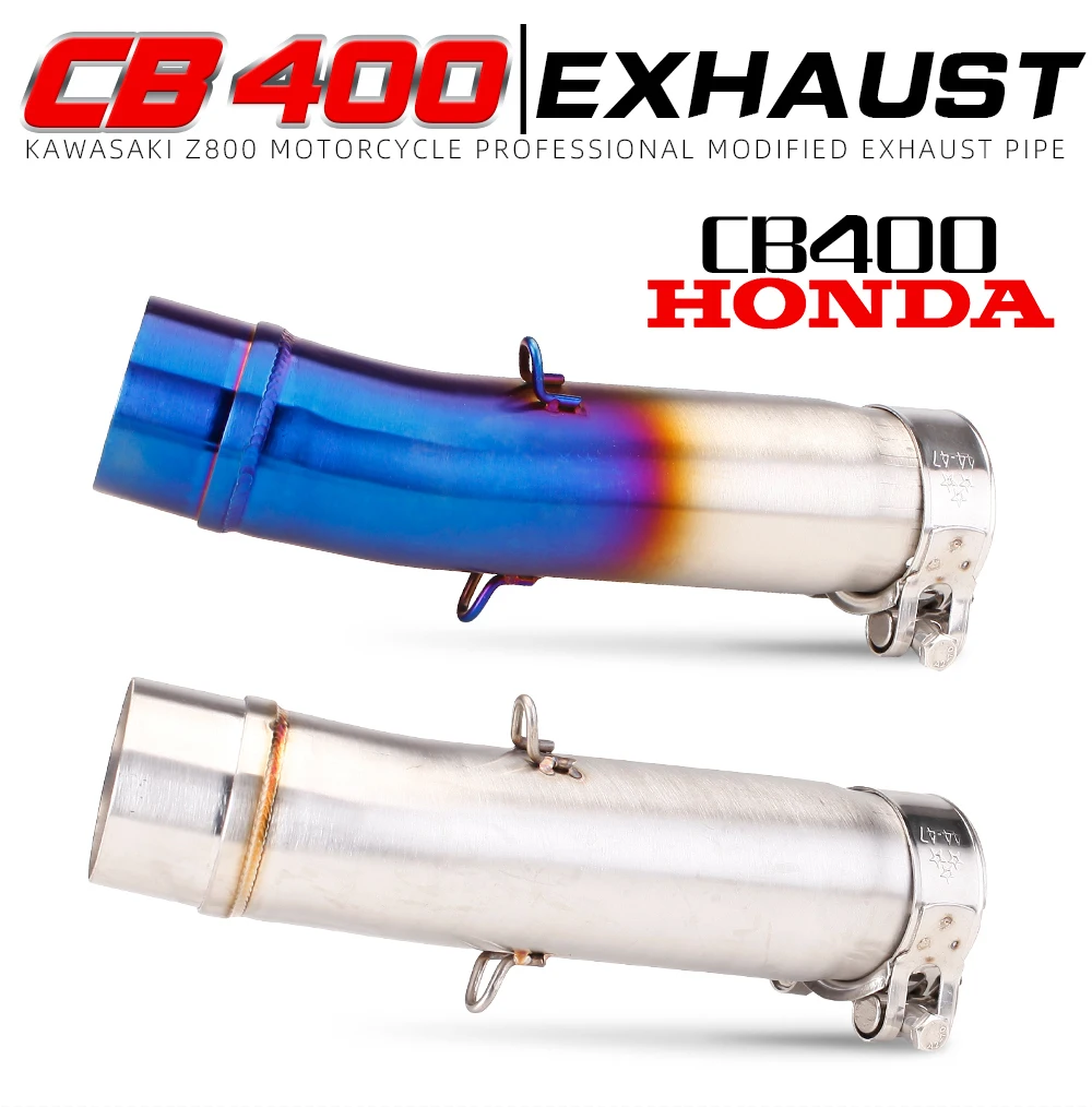 

High Quality Motorcycle Exhaust Center Pipe Round Muffler - Motorcycle for CB400 Slip-On All Years 2007-2020