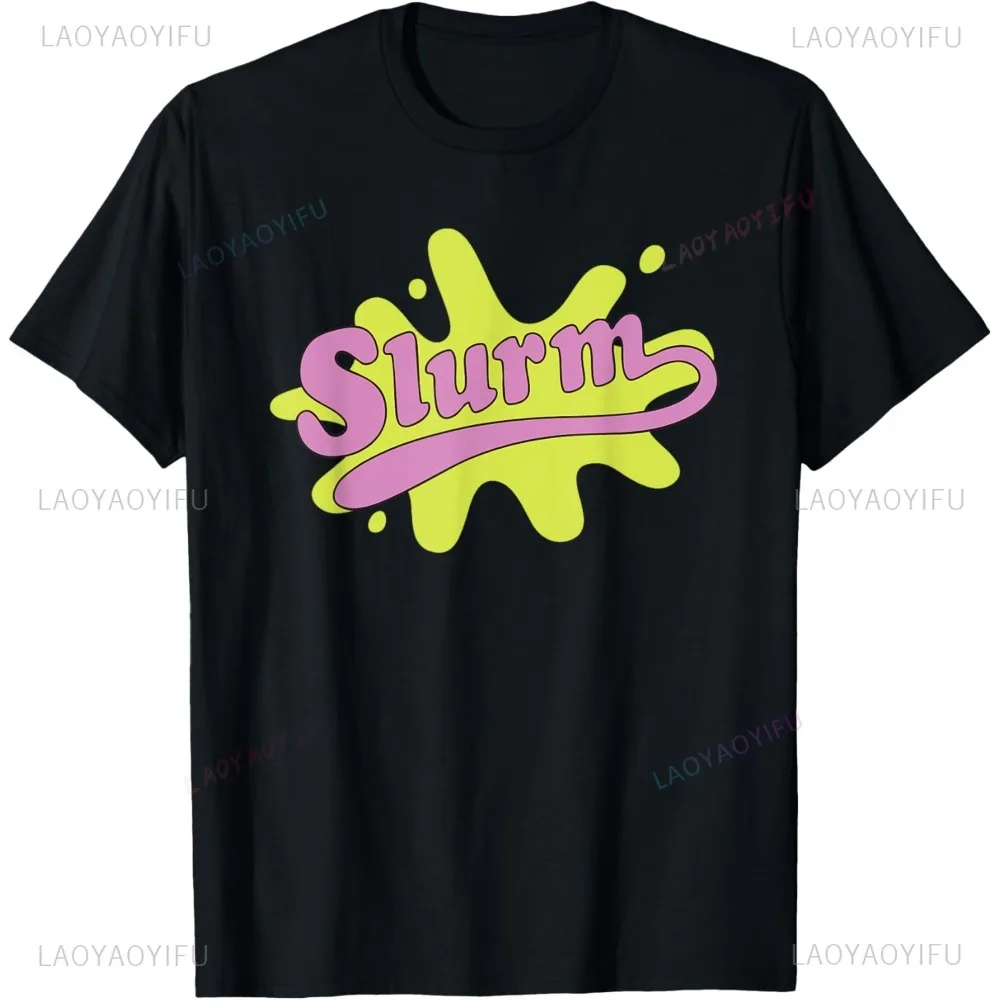 Futurama Slurm الغريبة المشروبات شعار تي شيرت عادية موضة فضفاضة Harajuku رجل التي شيرت قصيرة الأكمام محب الهيب هوب المرأة تي شيرت