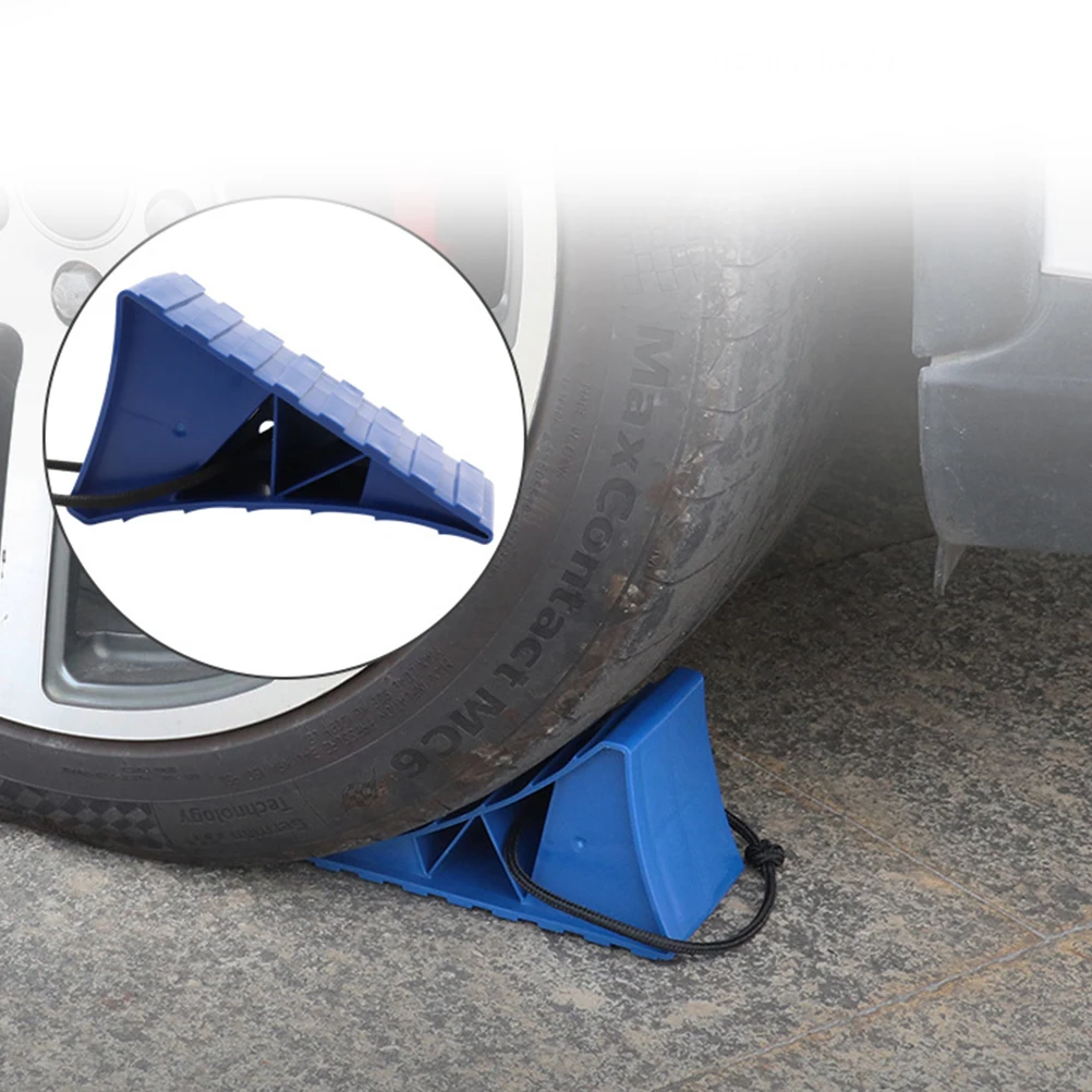 

2Pcs Ergonomic Wheel Chocks Tire Support Pad Durable Tyre Slips Stopper Professional Vehicle Wheel Stabilizer