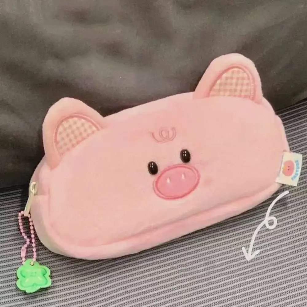 

Large Capacity Puppy Plush Pen Bag Animal Doll Stuffed Cartoon Pig Pencil Case Cute Soft Mouse Plush Pencil Pouch Office