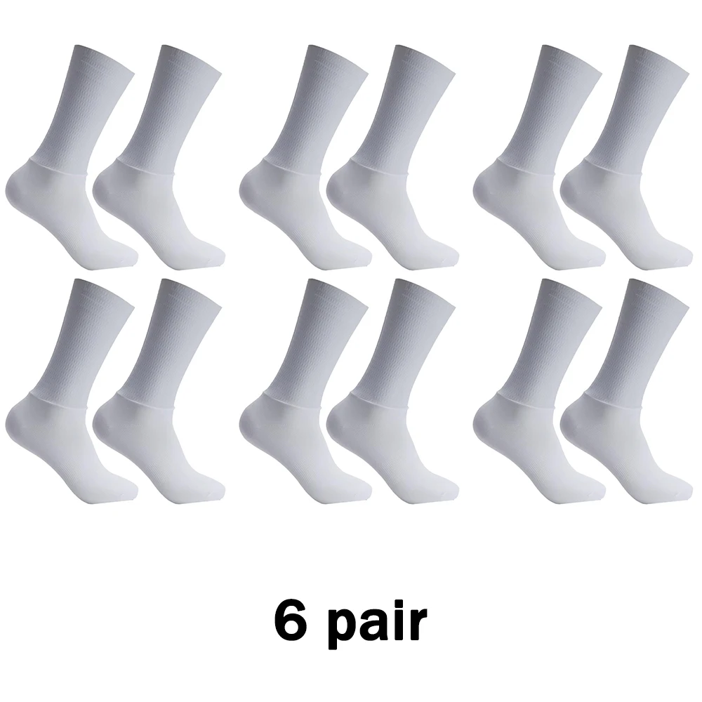 

6-пара профессиональных велосипедных командных велосипедных носков для мужчин и женщин, бесшовные нескользящие спортивные носки из силикагеля, дышащие сетчатые велосипедные носки для гоночных автомобилей