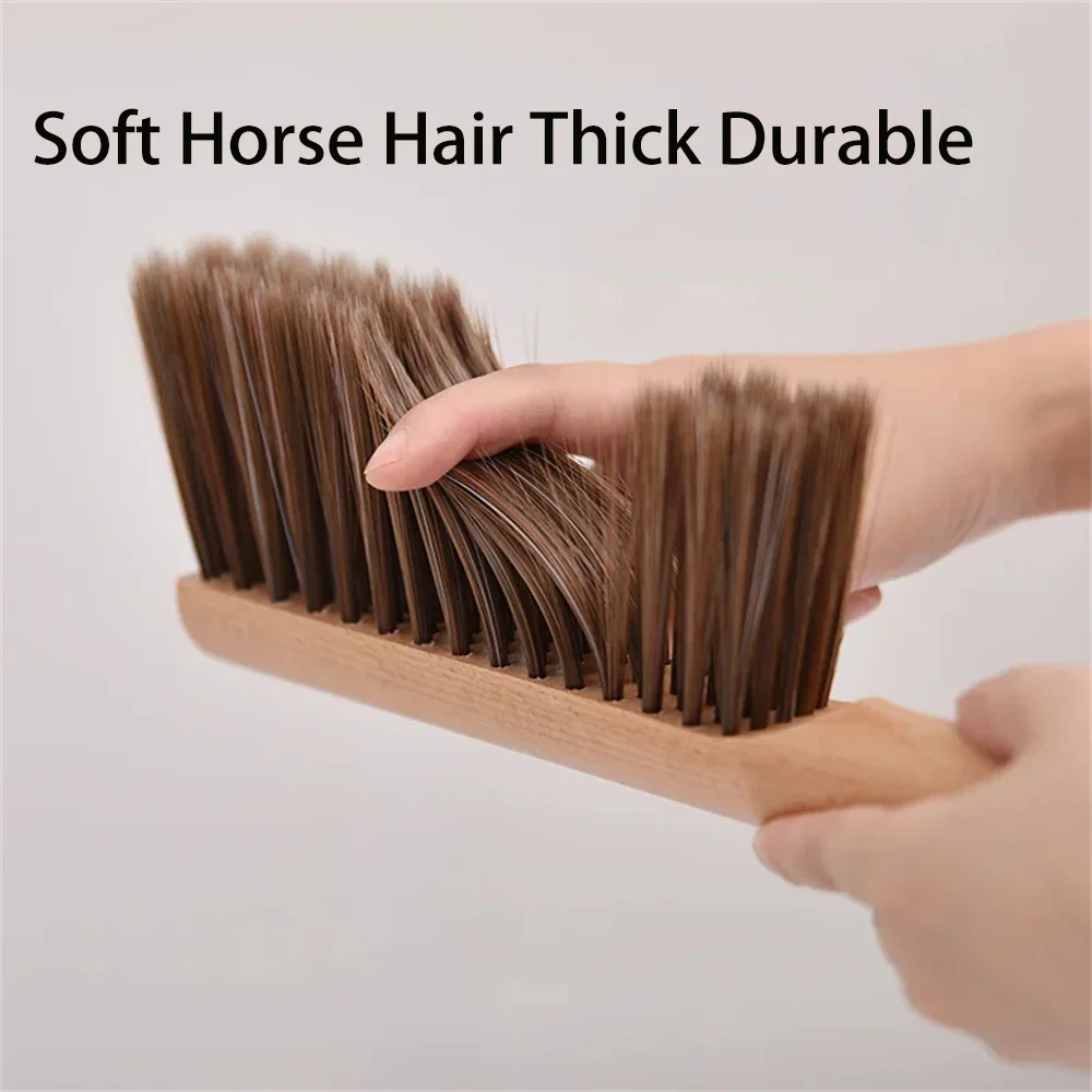 Natural Wood Bristles Brush Anti-static Desktop Bar Grinder Coffee Powder Cleaning Brushes Domestic Bed Sweeping Broom