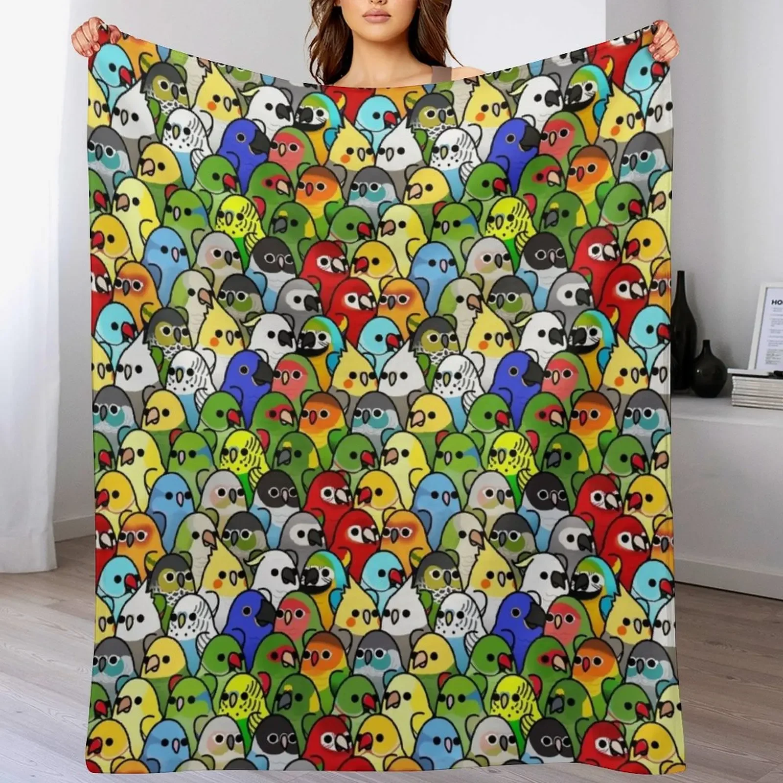 

Too Many Birds! Bird Squad Classic Throw Blanket blankets and throws Weighted Sofa Picnic Blankets