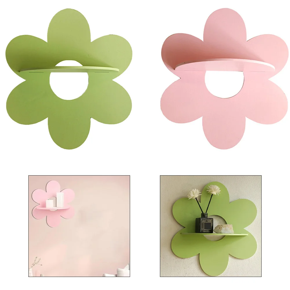 Dynamic Design Home Decor Office Decor Cute Wall Shelf Daisy Style Decor Excellent Craftsmanship Non-fading Paint