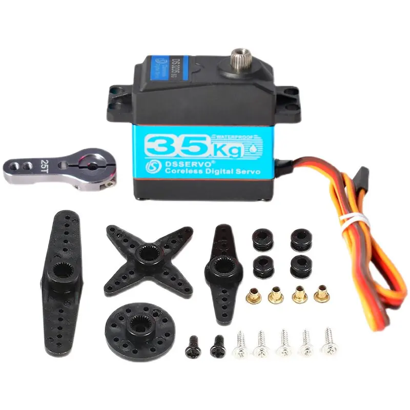 DS3235SG Waterproof Servo, 35 kg Metal Gear Digital, High Torque, Robotic Arm, Hollow Cup Servo