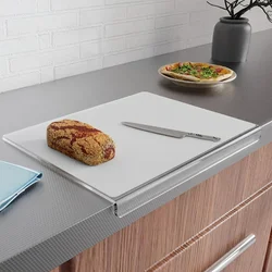 Transparent Acrylic Anti-slip Cutting Board With Lip Kitchen Countertop Protector Home Restaurant Kitchen Gadgets