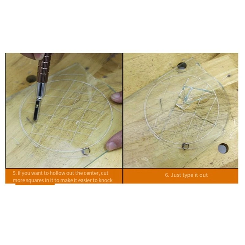 ABPP-ガラスカッター コンパスナイフ 多機能高精度丸カッター レンジフード穴オープナー 丸カッター