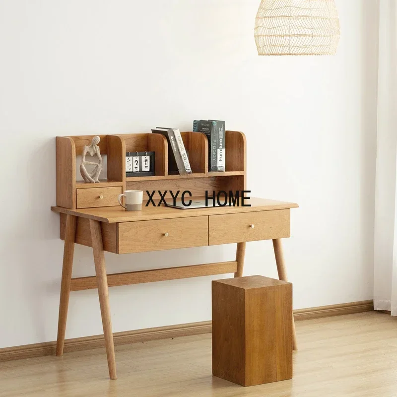 Japanese Style Dressing Table Cherrywood Simple Multifunctional Black Walnut Makeup Counter Bedroom Furniture