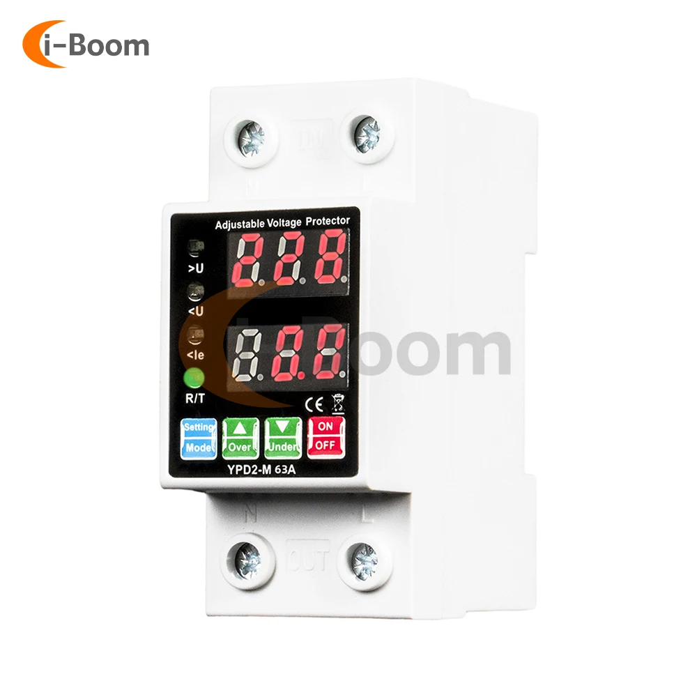 AC 220V 35MM DIN-Rail Energy Meter High Accuracy Voltage Current Meter LED Digital Display with Protection Power Meter