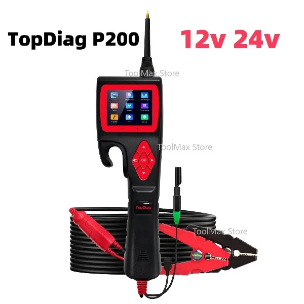 

Автомобильный тестер электрических цепей JDiag P200 12В/24В с интеллектуальным зондом SMART HOOK, цифровой анализатор электрических систем автомобиля