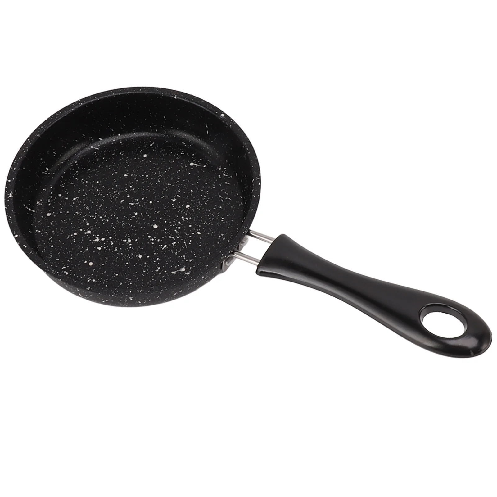 Frying Pan Ergonomic Handle Egg Pan Stainless Steel Antistick Electroplated Fast Heating Time Saving for Kitchen