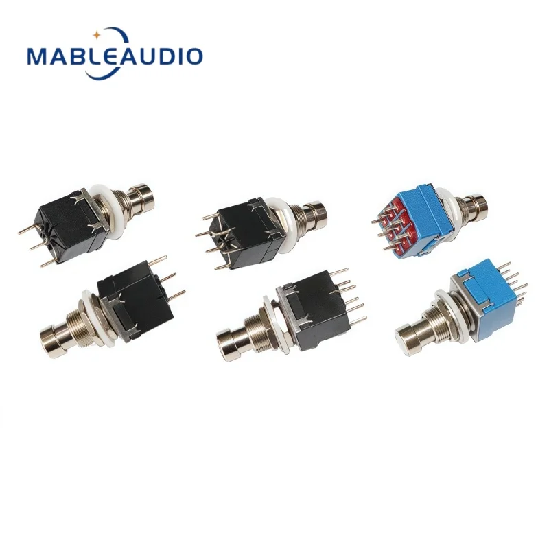 5PCS Guitar Effect Pedal SPDT DPDT 3PDT 4PDT Footswitch With Lock, Soldering Button, Button To Switch Effects Switch