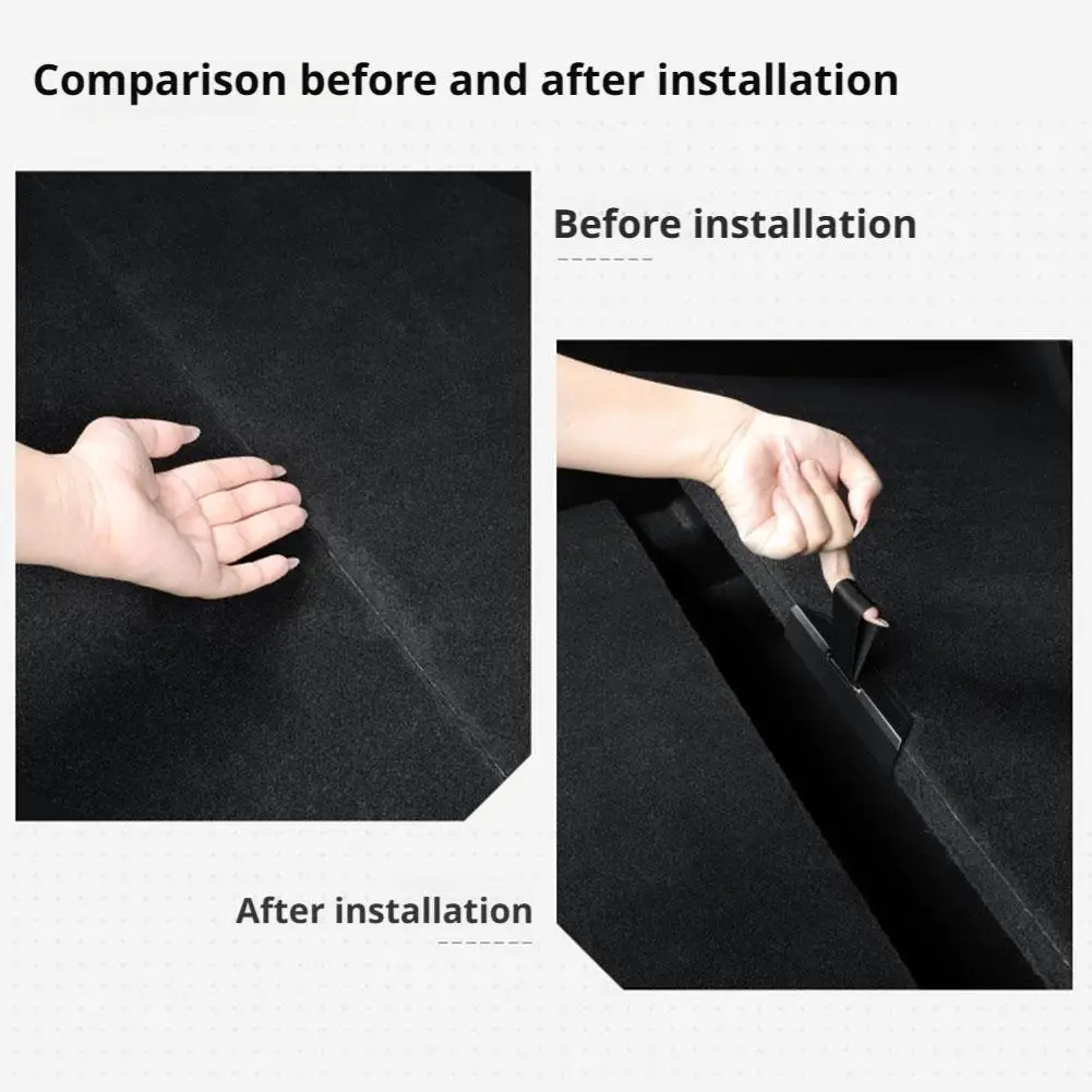 Tesla Model Y Juniper 트렁크 보조 리프팅 핸들 로프 풀 스트랩 DrawString 액세서리 용 2Pcs 트렁크 리드 핸들 블랙