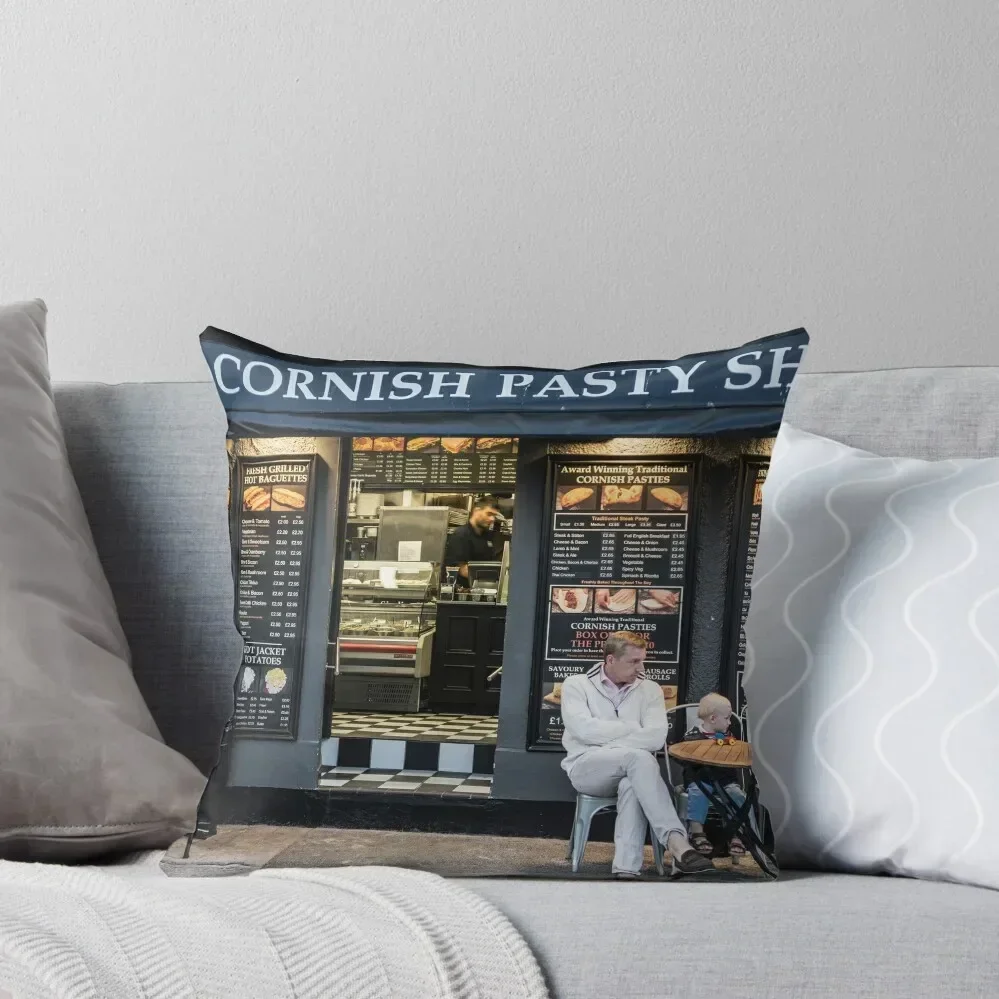 cornish pasty shop Throw Pillow Sitting Cushion Throw Pillow Covers pillow