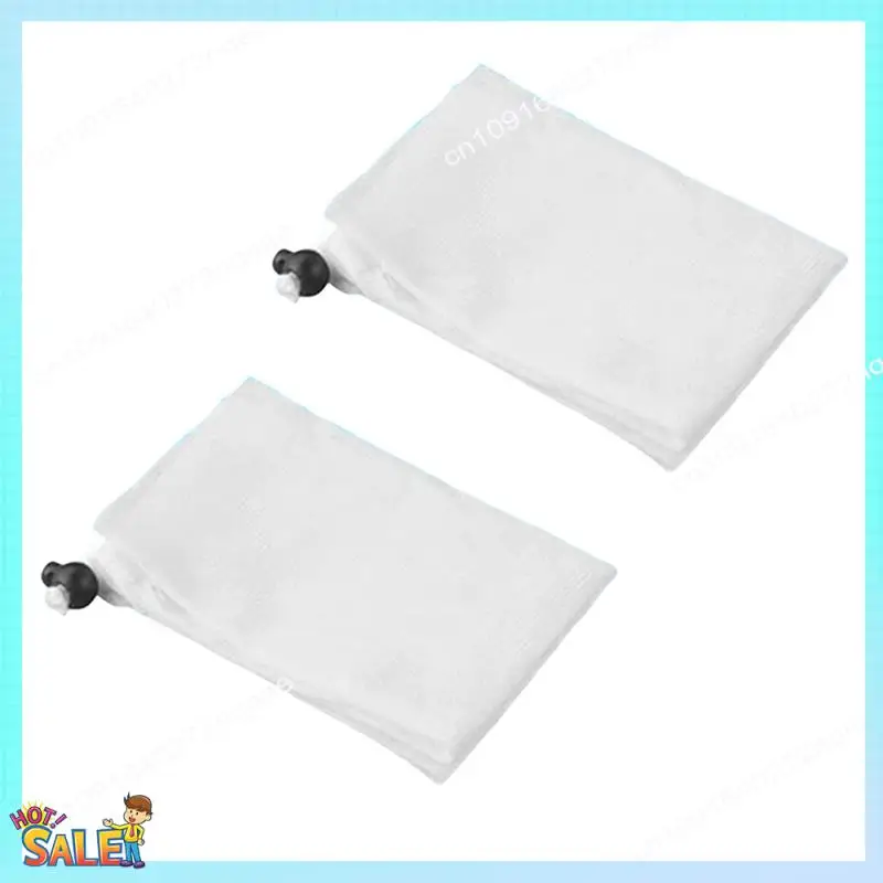 

N08R 2Pack Swimming Pool Filter Bags Dust Stain Leaf Collection Fine Mesh Bags Indoor Outdoor Swimming Pool Cleaning Kit