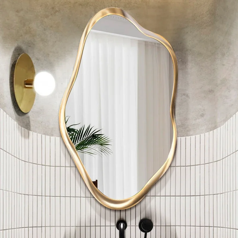 

Large Led Makeup Bedroom Decorative Mirror Wall Bath Hanging Shower Aesthetic Mirror with Light Deco Chambre Home Decor YX50DM