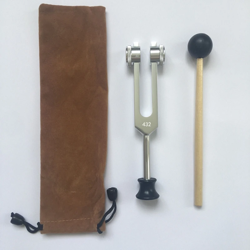 432 هرتز ضبط شوكة اليوغا الصوت شفاء ضبط الشوكة مجموعة سبائك الألومنيوم Diapason المركب قرع الموسيقية