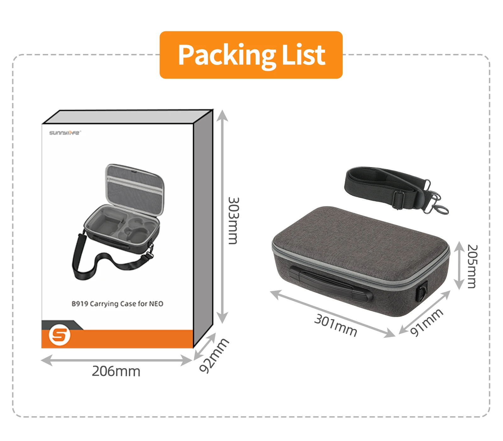 

For DJI NEO Large Capacity Storage Bag For RC 2 Remote Control Organizer Shockproof Durable Wear-Resistant Drone Accessories